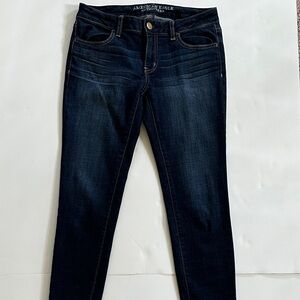 American Eagle Outfitters Women's Deep Indigo Skinny Jeans - Jeggings